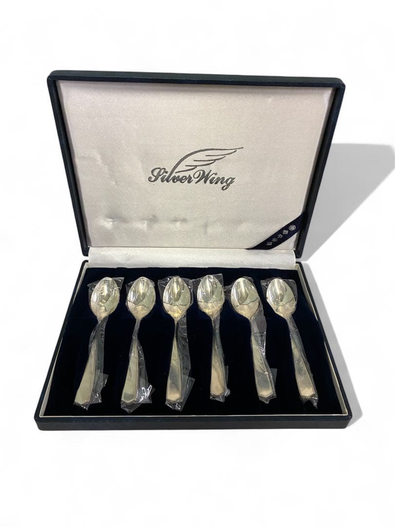 わ*ん様 Silver Wing スプーン　6本 ギフトボックス付　徳力銀製スプ