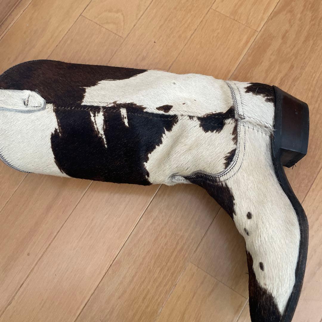 ウエスタンブーツ 牛革 ブラウンホワイト