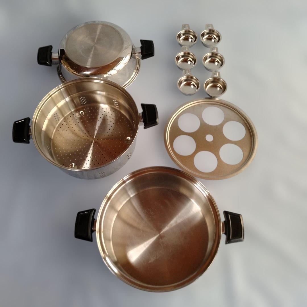 【ロイヤルクィーン】大スチーマー　セット＆ 小スチーマーセット 〈蒸し器〉