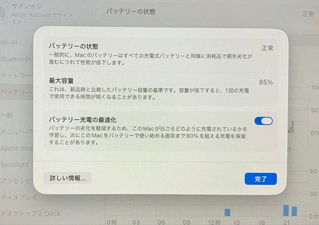 MacBook Air M1 256GB メモリ8GB BT 85％【初心者向】