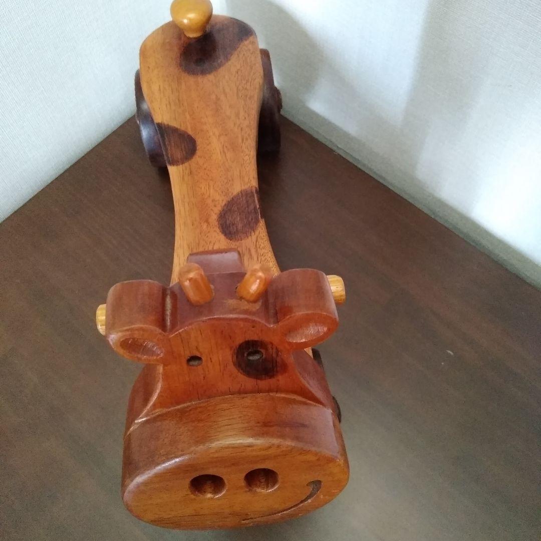 牛の木製インテリア（ハンドメイド）