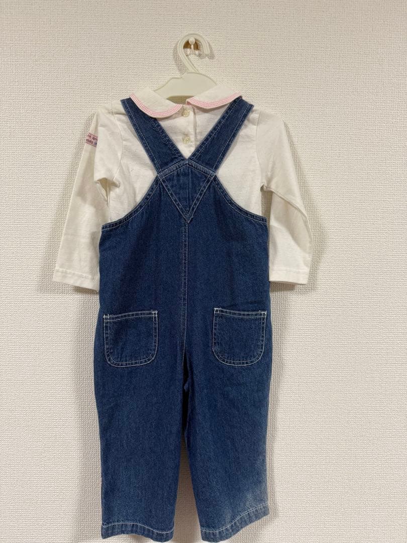 プーさん　ベビーロンパース　オーバーオール　ヴィンテージ　古着　24M