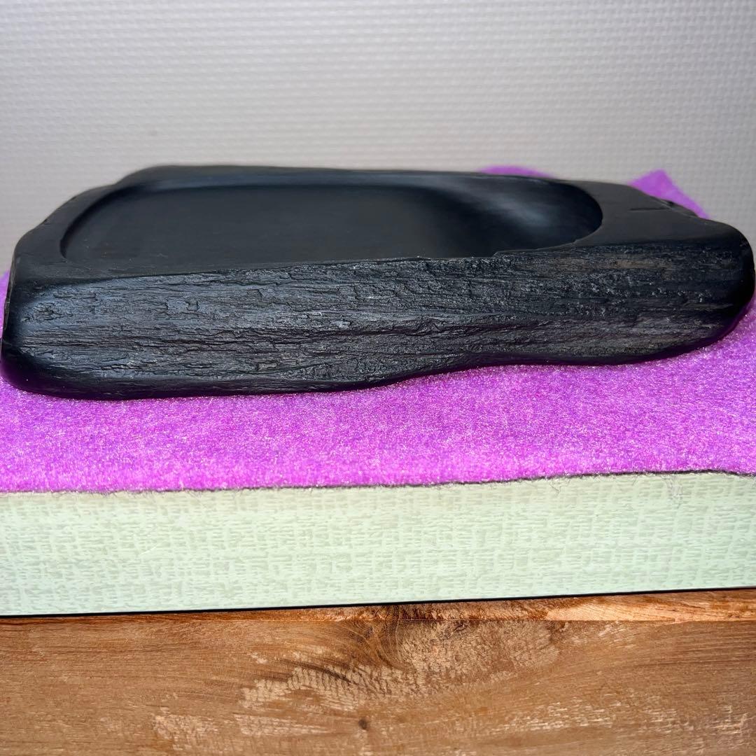 ⭕️高島虎斑石硯　希少　福井永昌堂　泰石　天然硯　新品未使用　女性好み作品