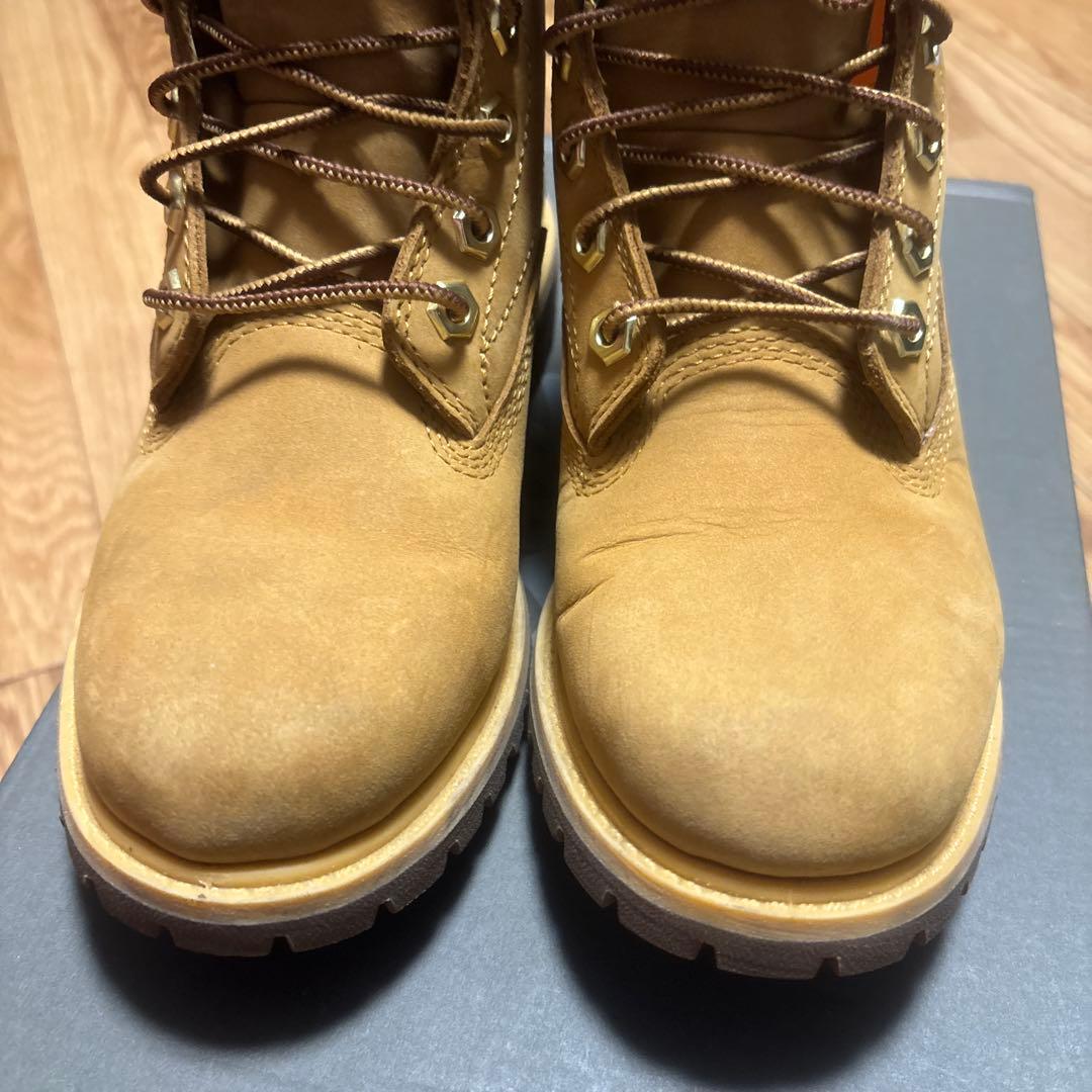 【美品】23.0 Timberland ブラウン ワークブーツ TB012909