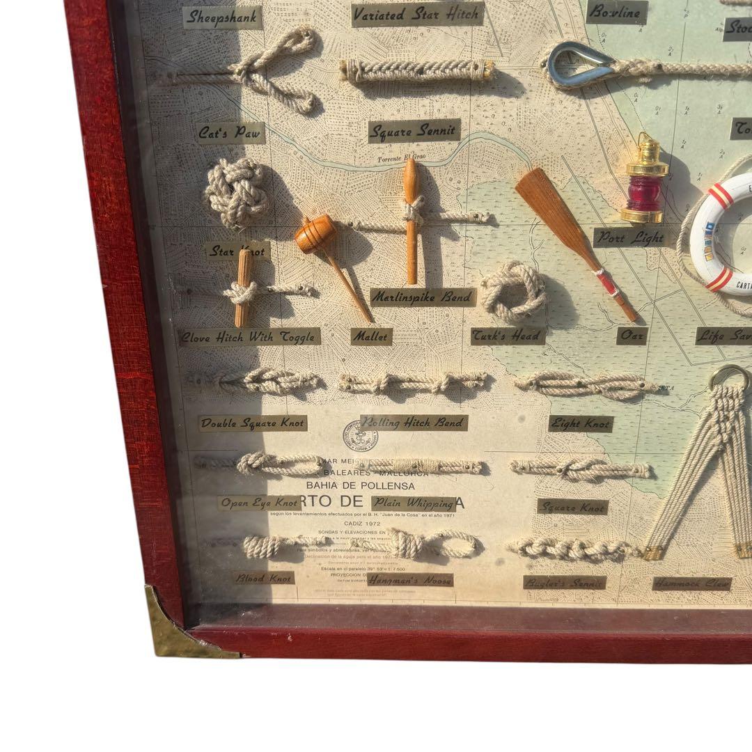 スペイン製 ロープワーク 結び方標本 マリン壁掛け