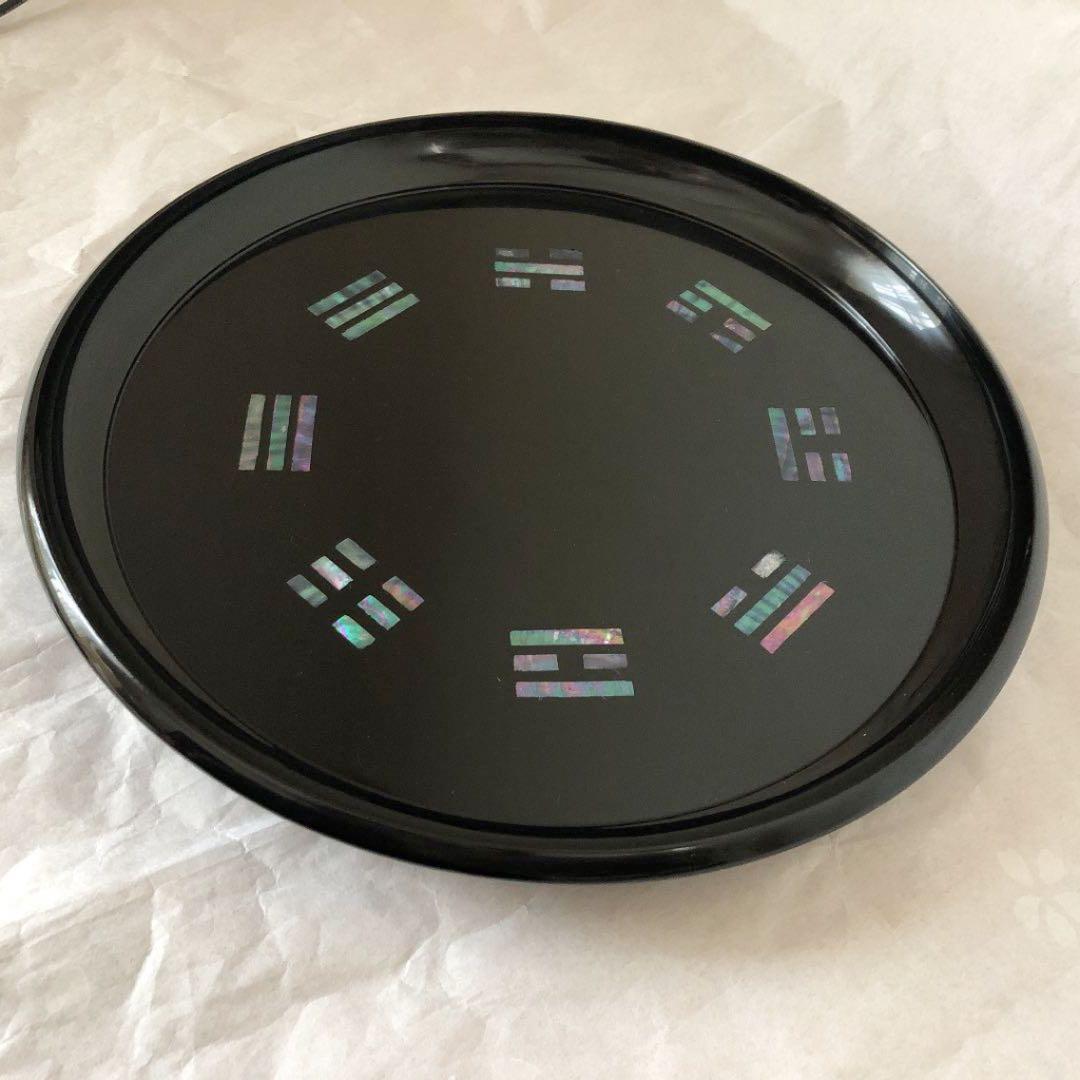 八卦盆　青貝螺鈿　真塗　乱盆　玄々斎好　裏千家　茶道具