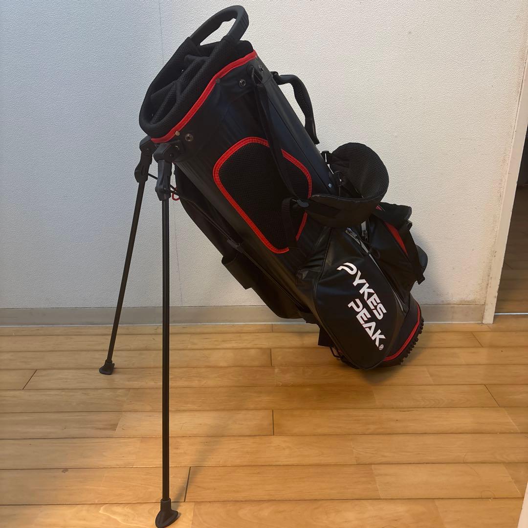 PYKES PEAK キャディバッグ 黒/赤