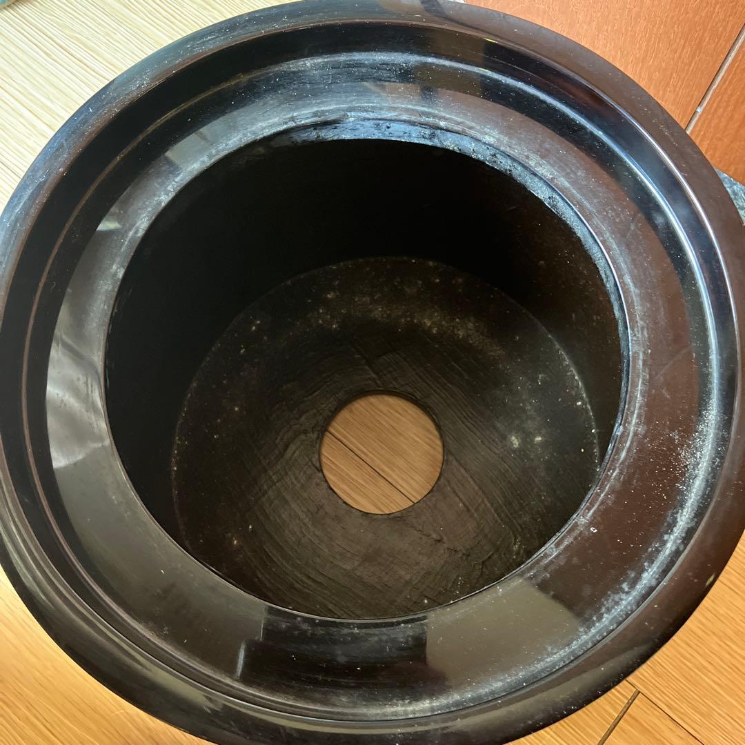 火鉢　桜皮　漆仕上げ