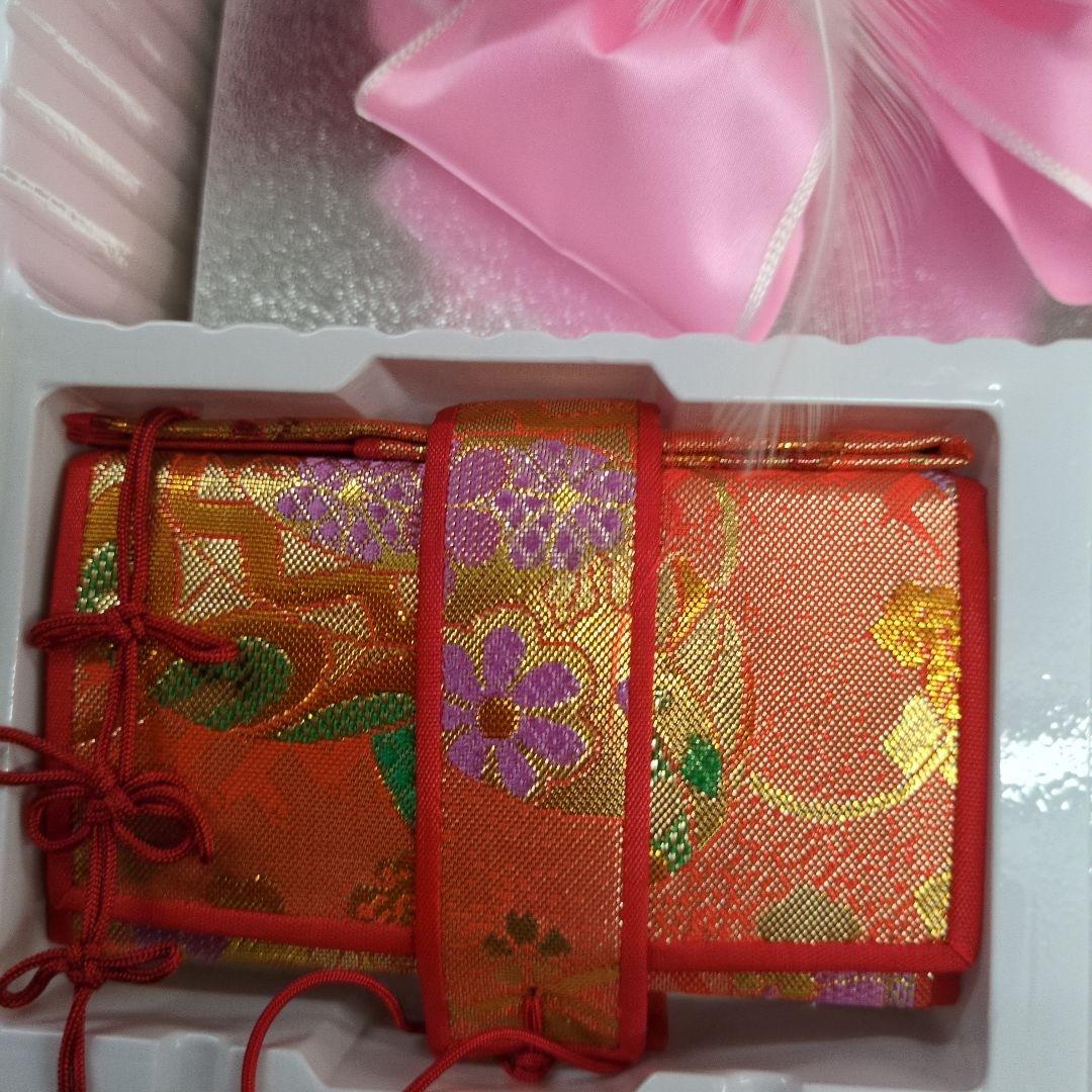 七五三 はこせこセット 21センチ未使用訳ありタグ付きオレンジ