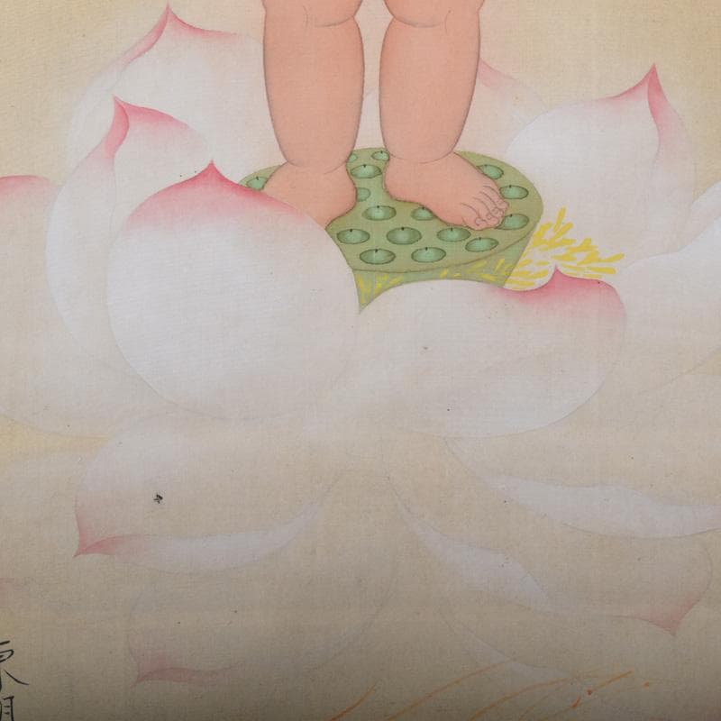 アニメ映画　掛軸　東明画　釈迦降誕之図　C　8075A