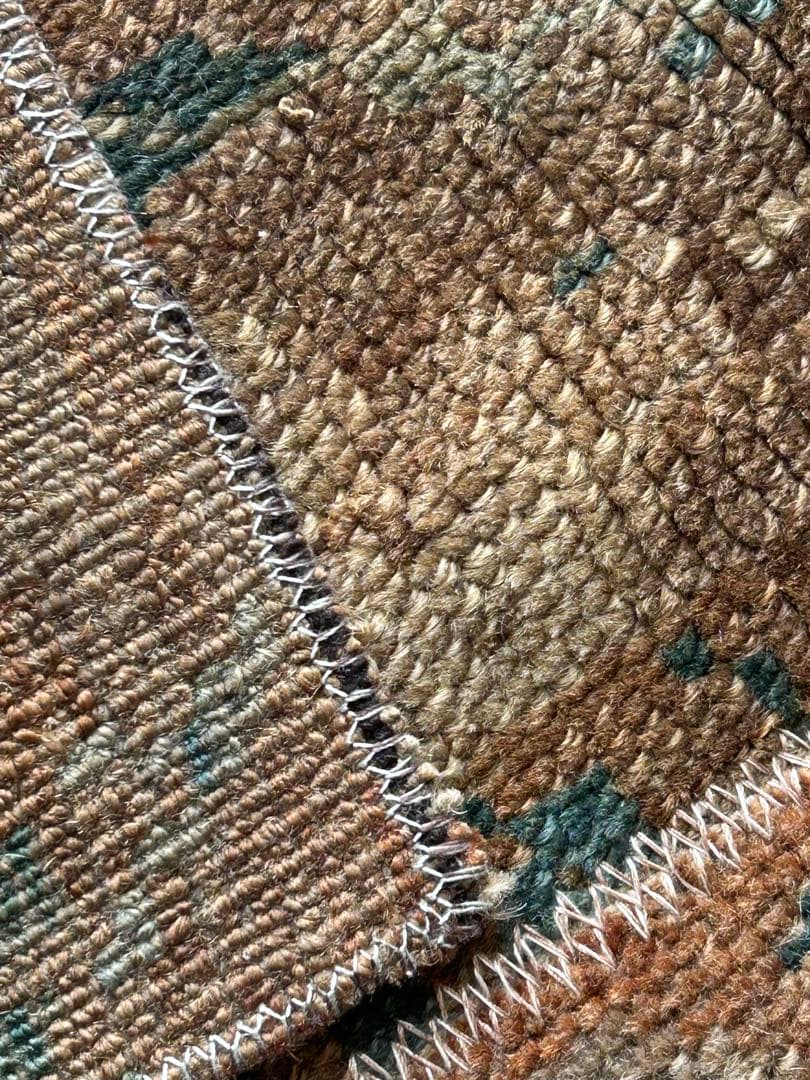 レア柄　Sunset Brown トルコ　ヴィンテージラグ　トルコラグ