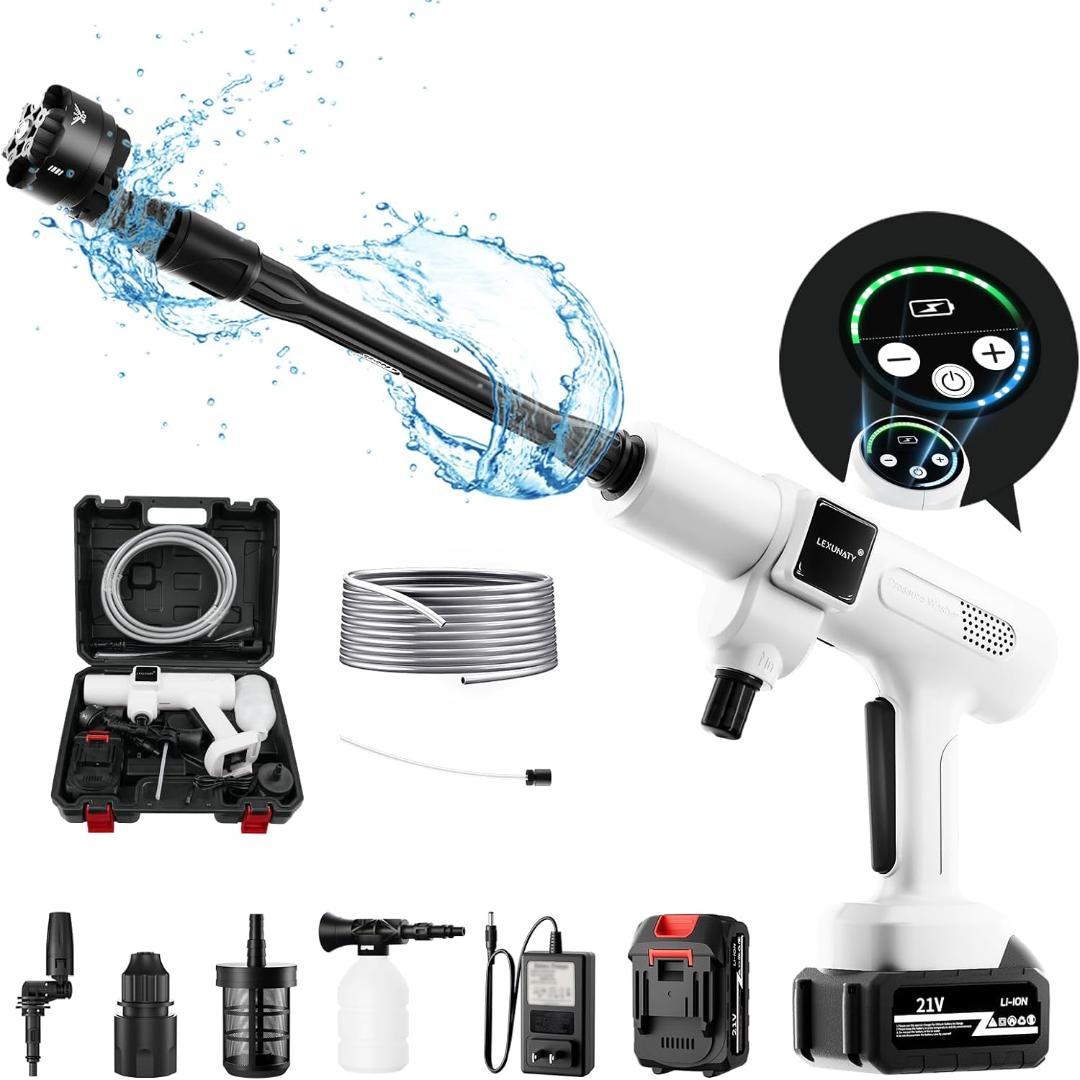 【新登場強化版】高圧洗浄機 コードレス 充電式 20000mAh
