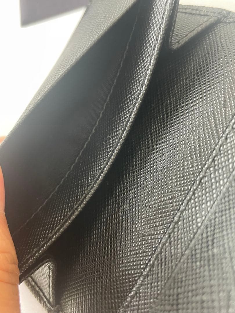 専用‼️PRADA【プラダ】カードケース　名刺入れ　サフィアーノ　ブラック　リボン