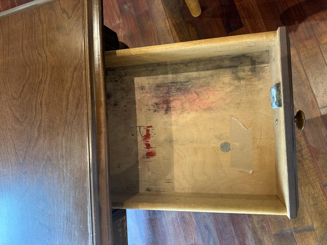 東海家具 ヴィンテージデスク 片袖 モダン クラシック サクラ材 書斎机 デスク