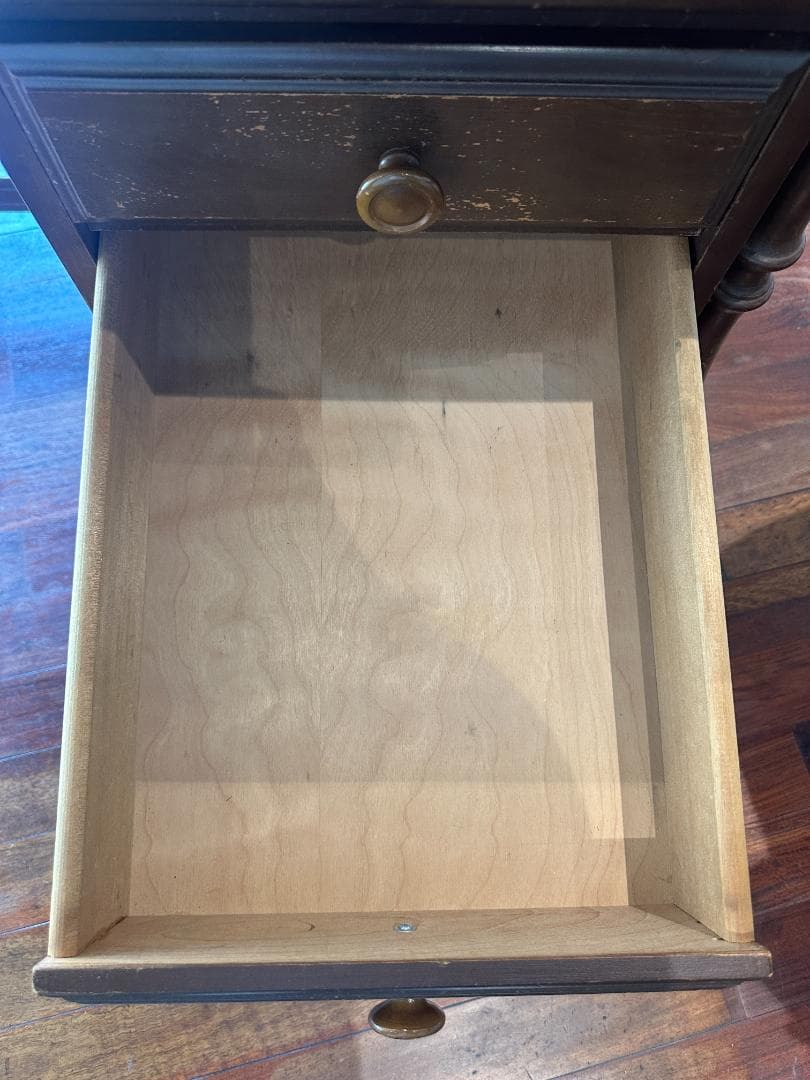 東海家具 ヴィンテージデスク 片袖 モダン クラシック サクラ材 書斎机 デスク