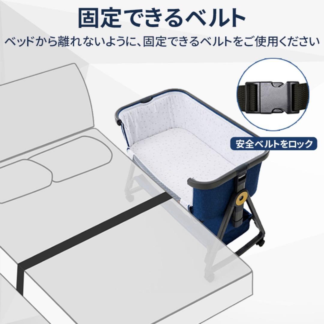 【美品】hzdmjベビーベッド　カーキ