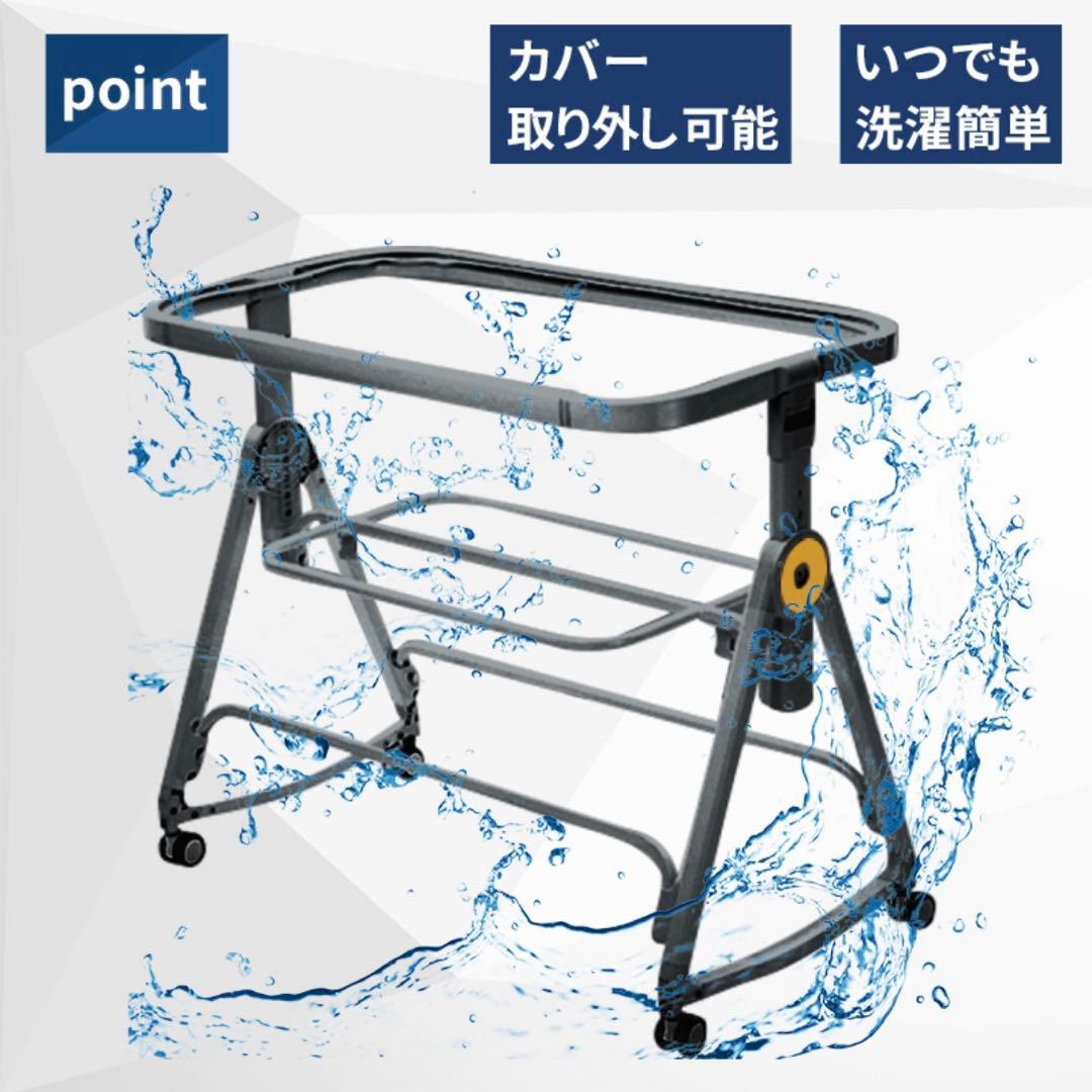 【美品】hzdmjベビーベッド　カーキ