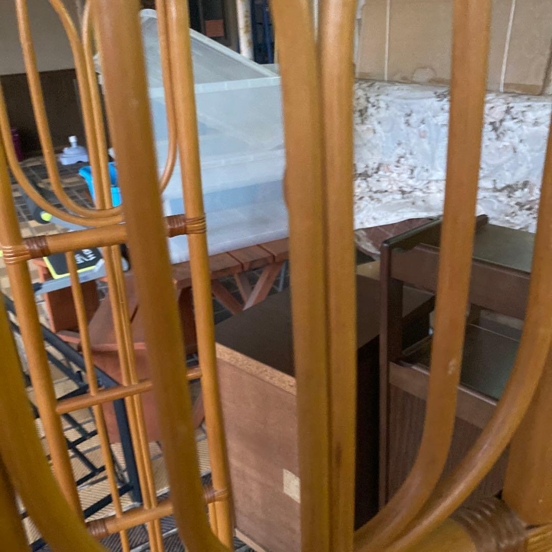 籐 ラタン ハンガーラック チェスト インテリア 昭和レトロ 当時物