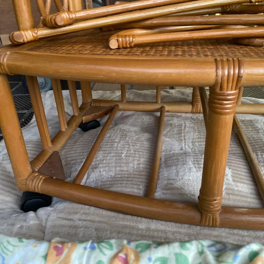 籐 ラタン ハンガーラック チェスト インテリア 昭和レトロ 当時物