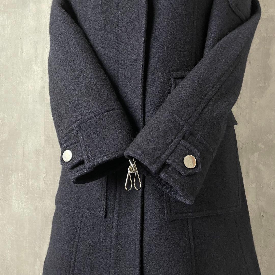 【美品】MAXMARA ライナー付き レイヤード ウール スタンドカラー コート