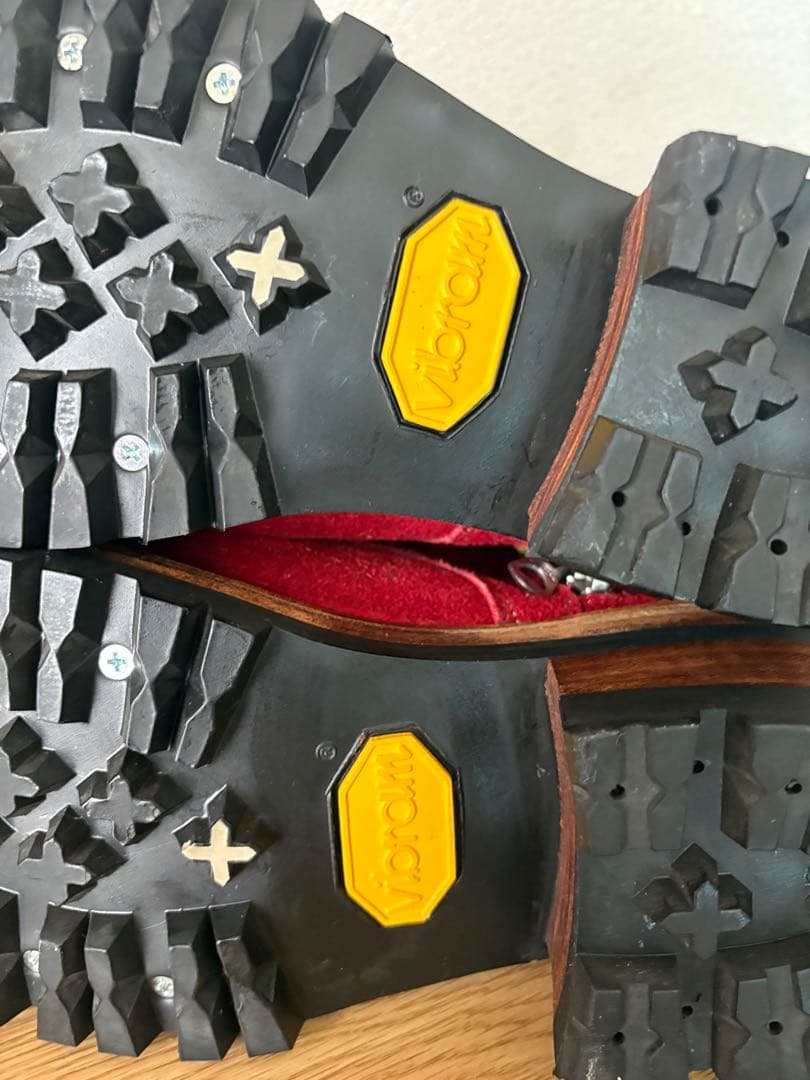 DELAY by win＆sonsスエードブーツ sizeＭ/レッドサイドジップ