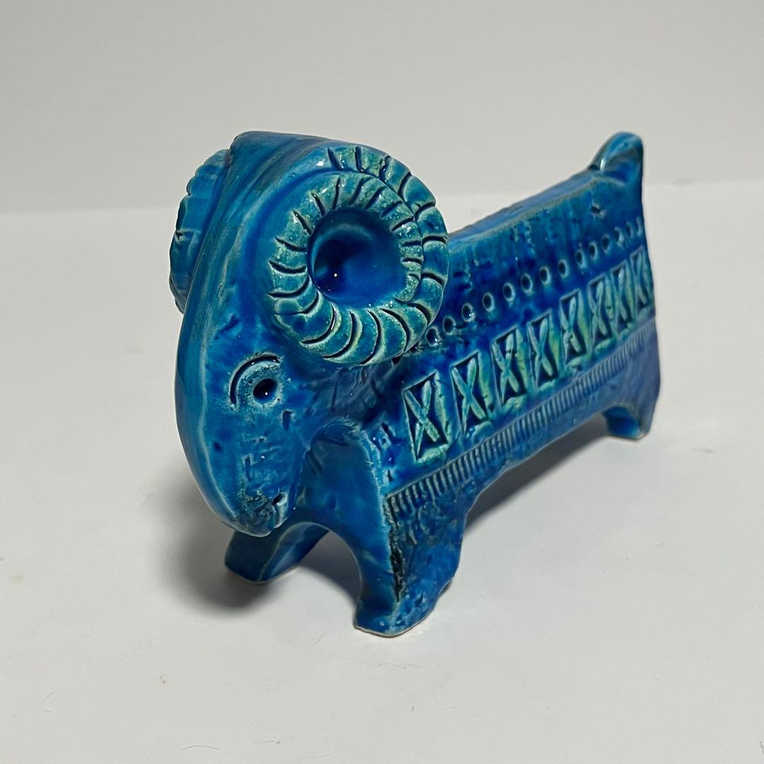 美品　FLAVIA BITOSSI 羊　置物　フラビア　ビトッシ　リミニブルー