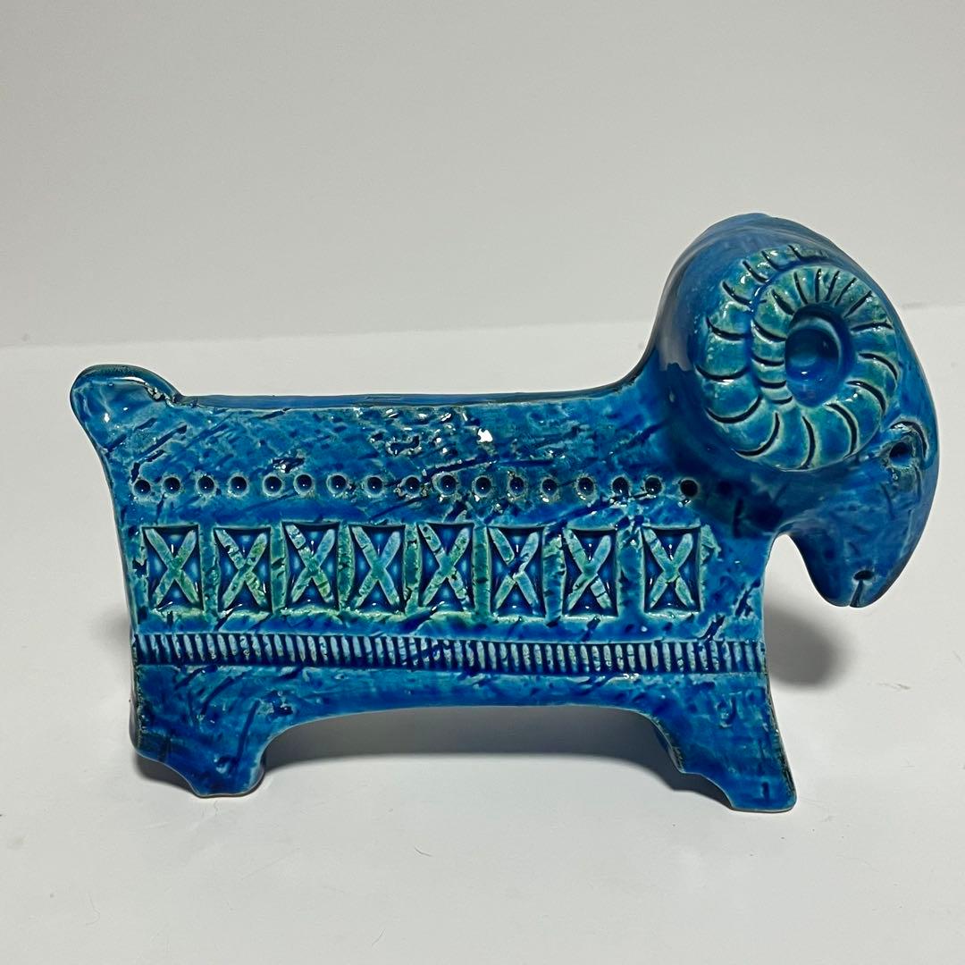 美品　FLAVIA BITOSSI 羊　置物　フラビア　ビトッシ　リミニブルー