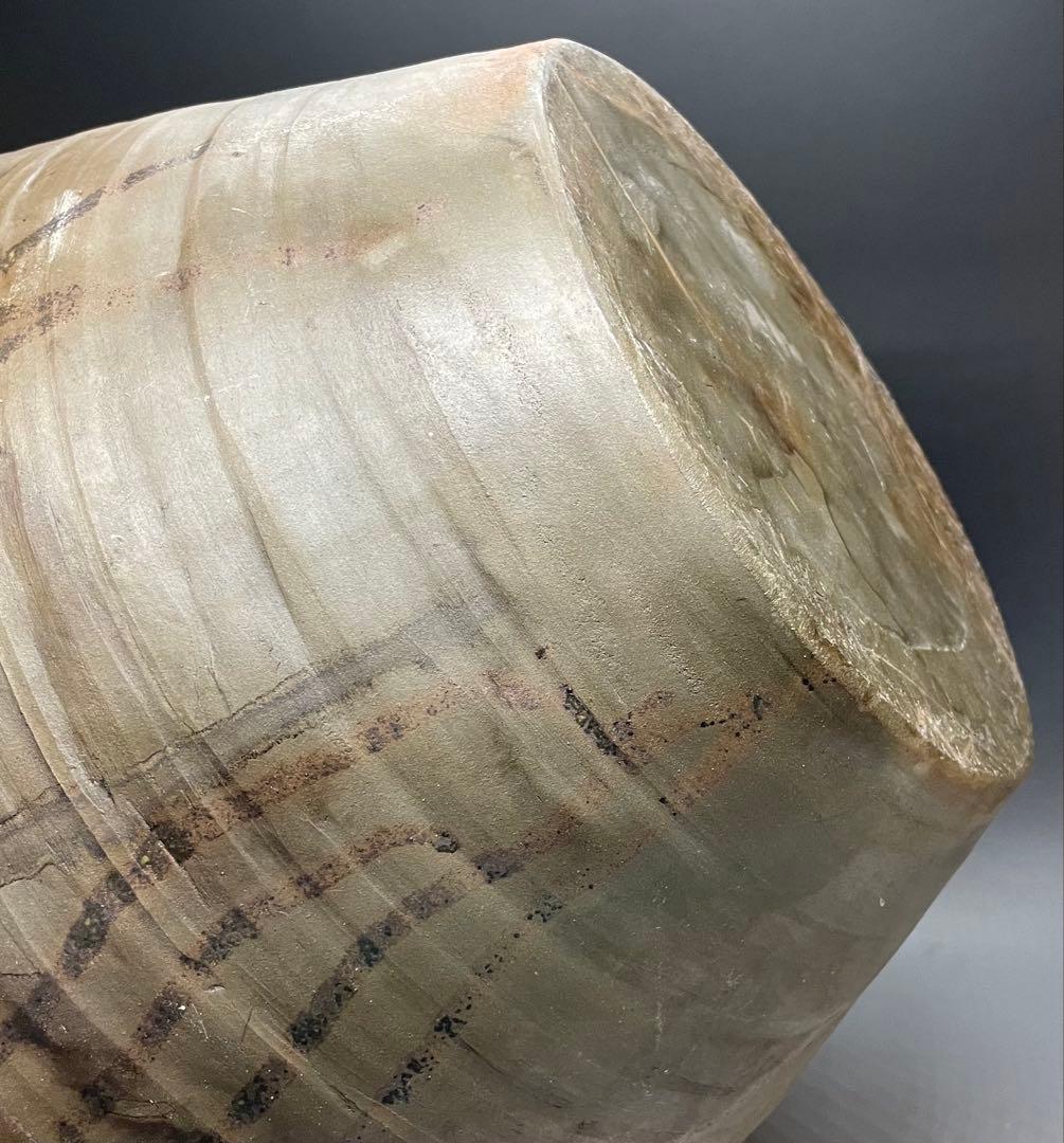 古備前　桃山時代　四耳壺　葉茶壺　大壺　特大　41cm f6441