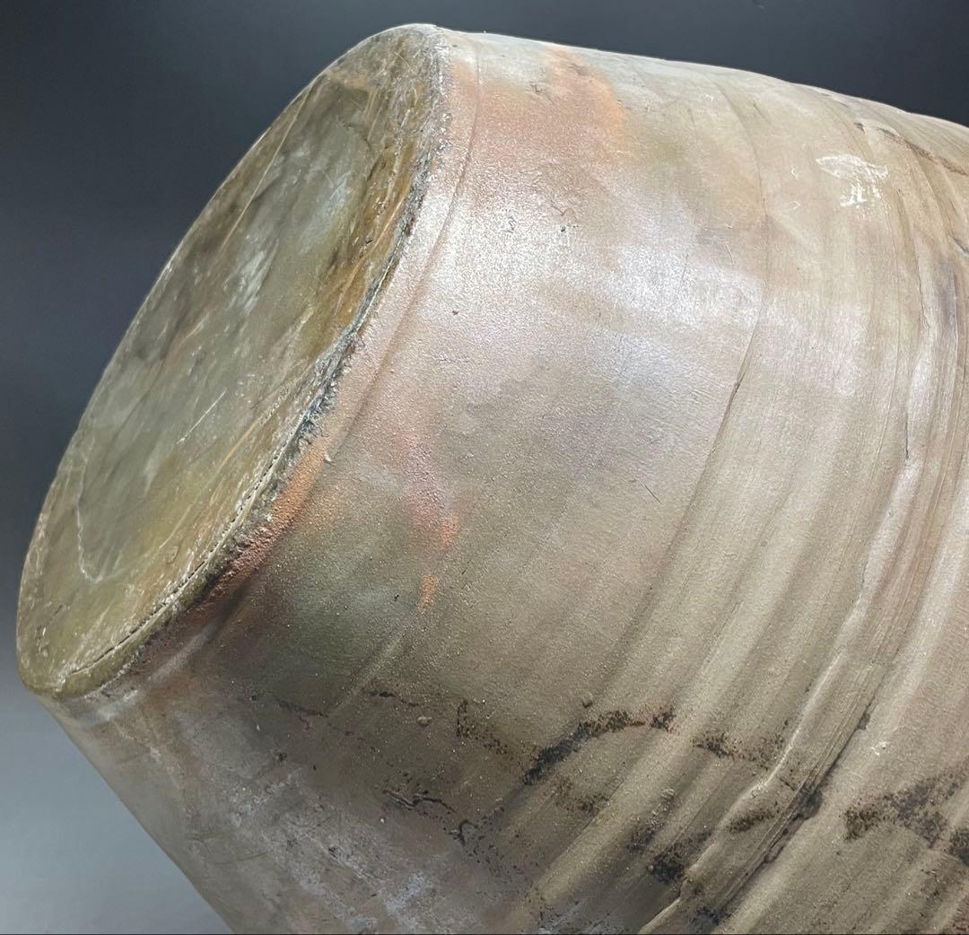 古備前　桃山時代　四耳壺　葉茶壺　大壺　特大　41cm f6441