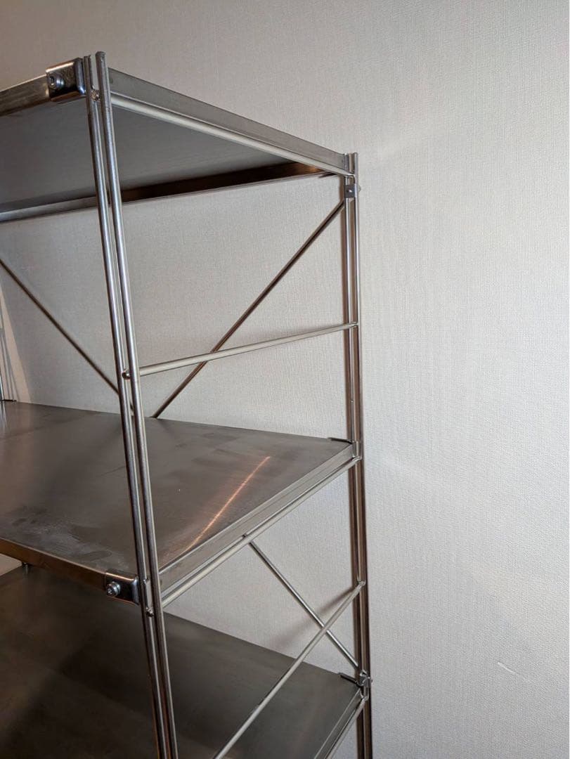 ■送料込■無印良品 ステンレスユニットシェルフ 棚 収納 アイアン家具