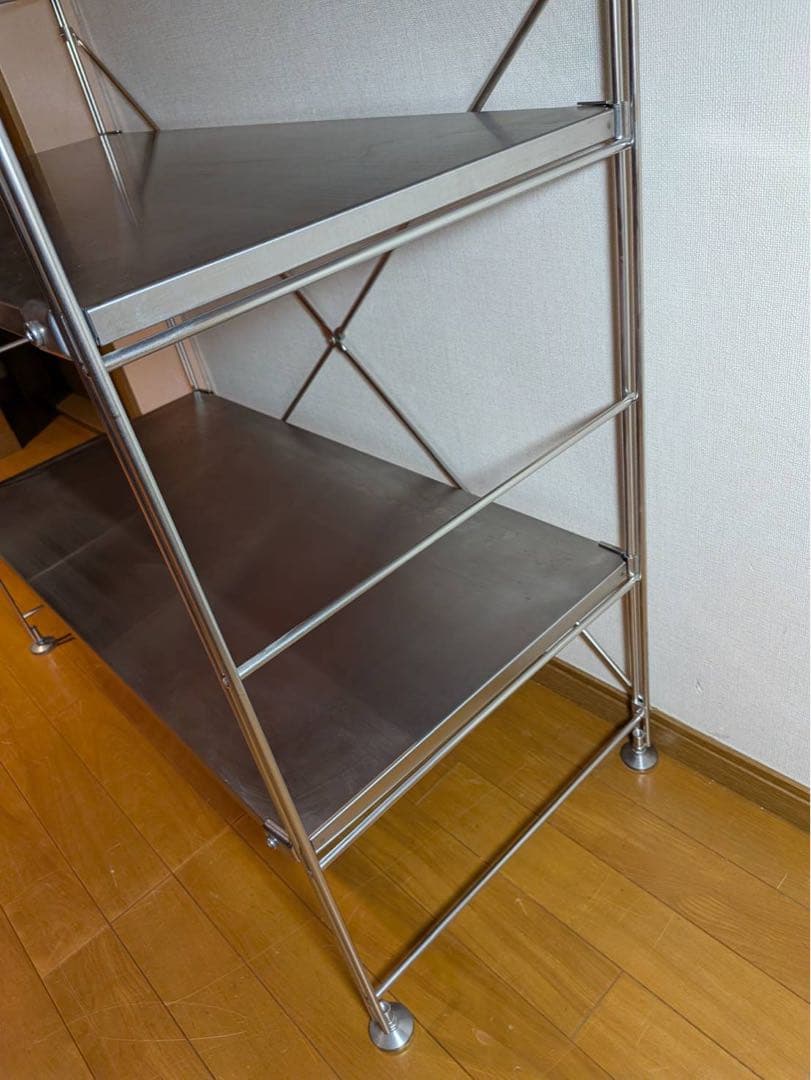 ■送料込■無印良品 ステンレスユニットシェルフ 棚 収納 アイアン家具
