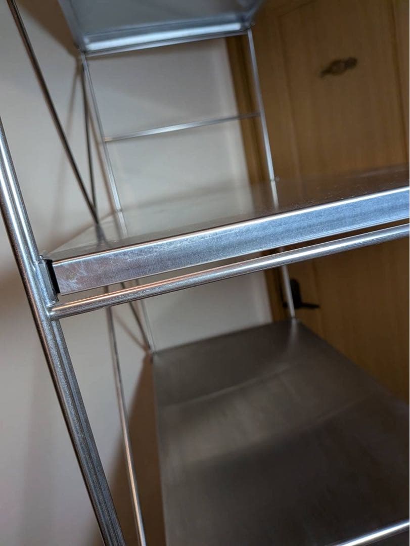 ■送料込■無印良品 ステンレスユニットシェルフ 棚 収納 アイアン家具