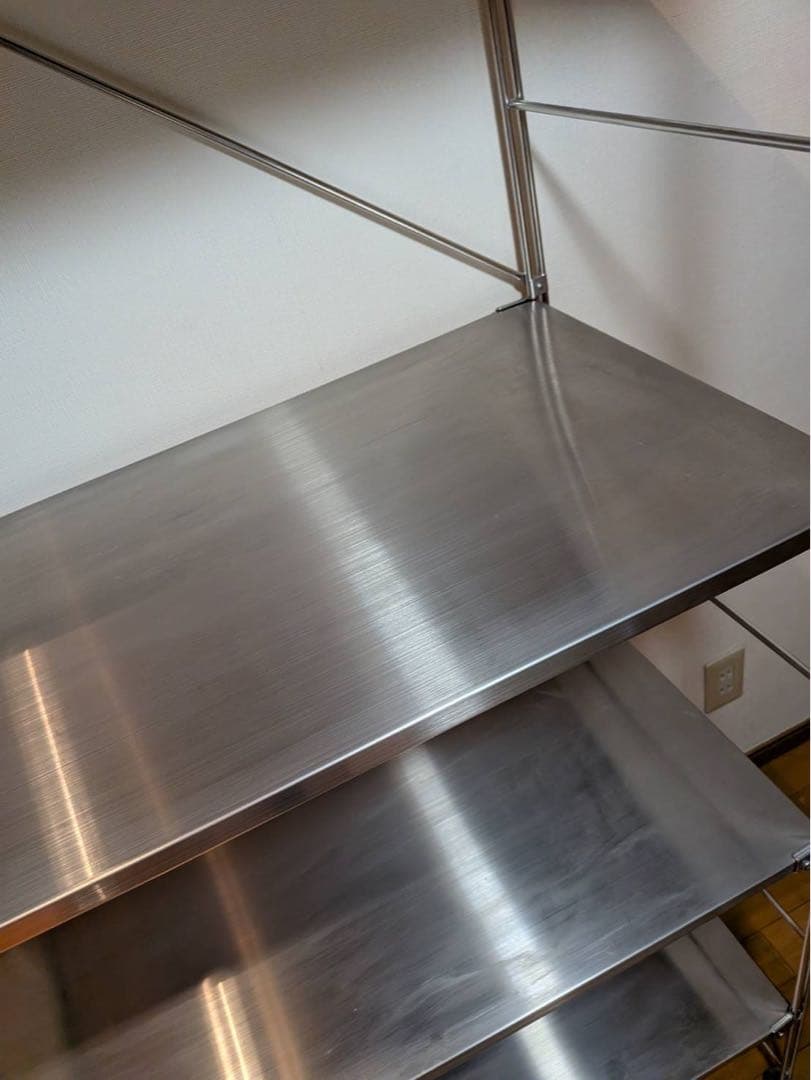 ■送料込■無印良品 ステンレスユニットシェルフ 棚 収納 アイアン家具