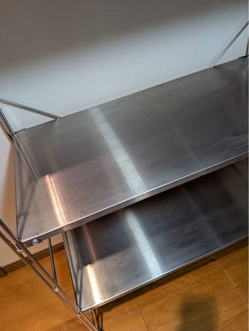 ■送料込■無印良品 ステンレスユニットシェルフ 棚 収納 アイアン家具