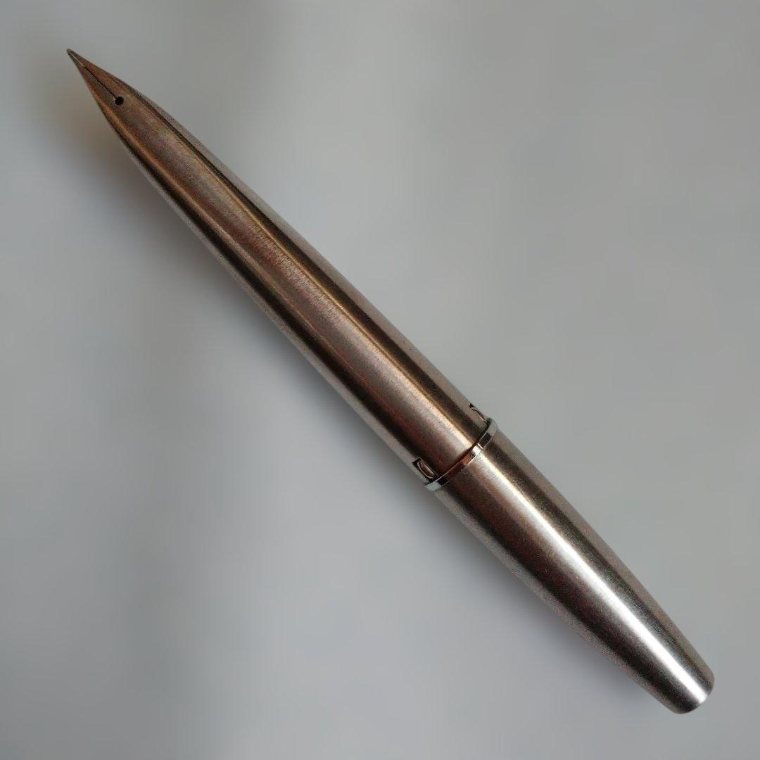 シルバー 万年筆 キャップ式 細字 PILOT ペン一体型 F H372