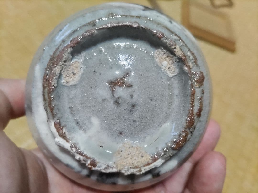 水月窯　荒川豊蔵　鉄絵　徳利