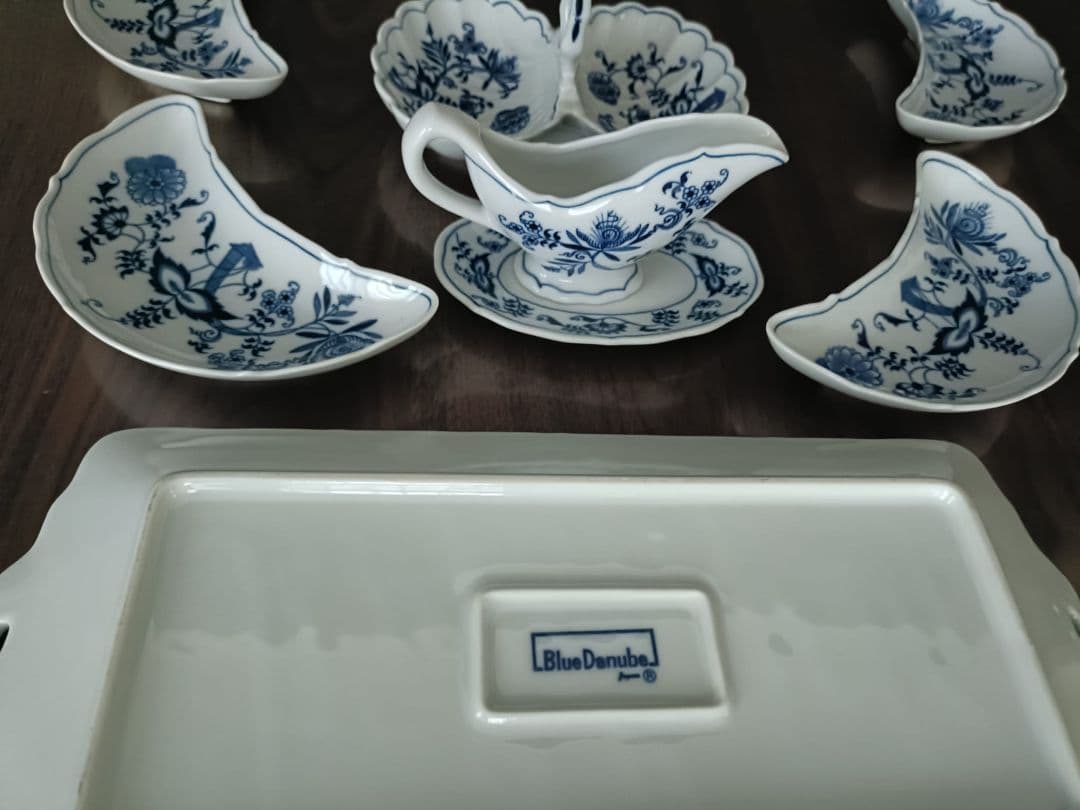 Blue Danube ブルーダニューブ 青い花柄 陶磁器 食器セット 8点