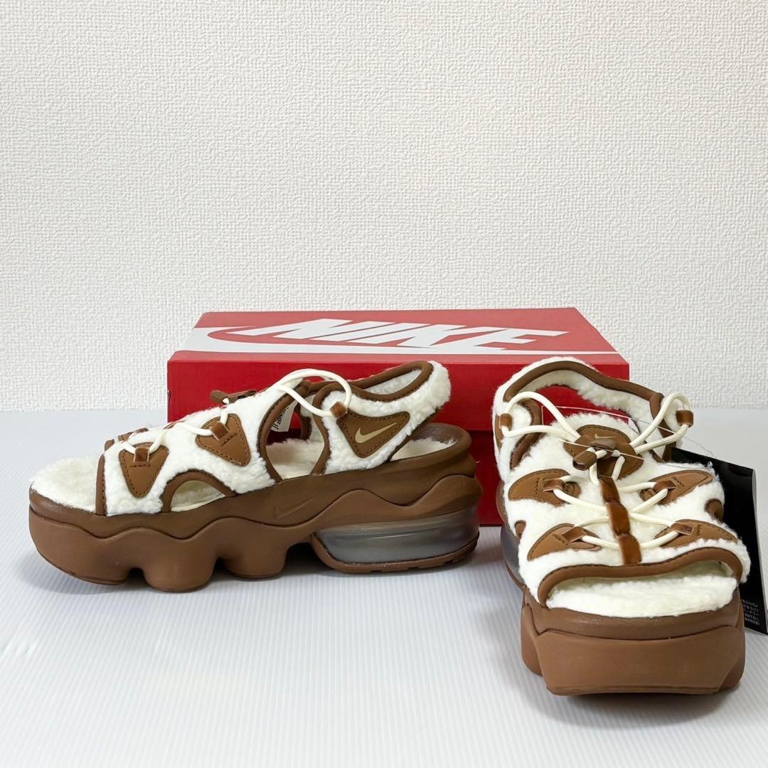 新品未使用　NIKE エアマックスココ　ファー　ボア　サンダル　25cm 茶