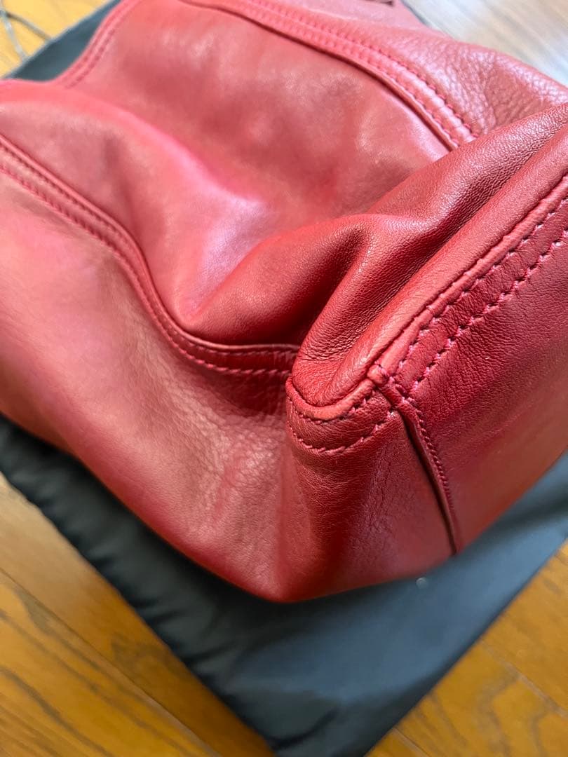 Fendi レザー ハンドバッグ 赤