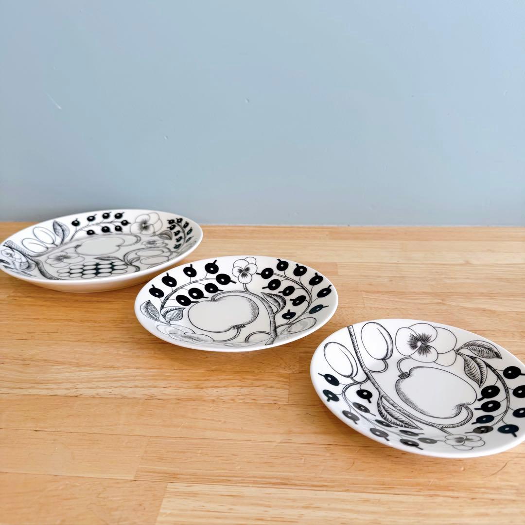 アラビア　ブラックパラティッシ　プレート3サイズセット