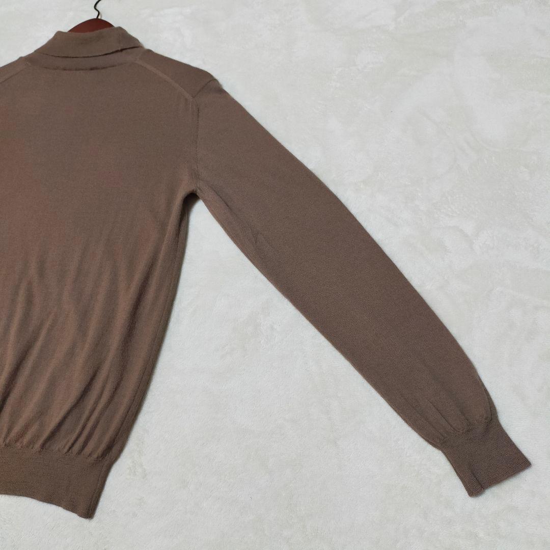 カシミヤ100%　イタリア製　FEDELI　ハイネックニット　ハイゲージ