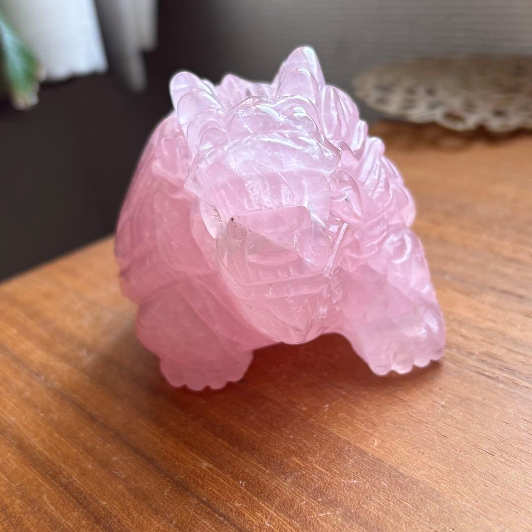 高品質 マダガスカル産 龍亀（ロングイ）置物490g