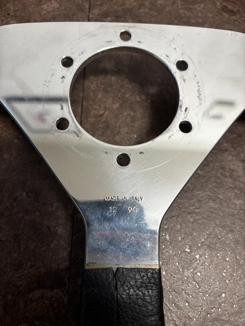 【希少】MOMO ステアリング ヴェローチェ ポリッシュ シルバー 90年12月