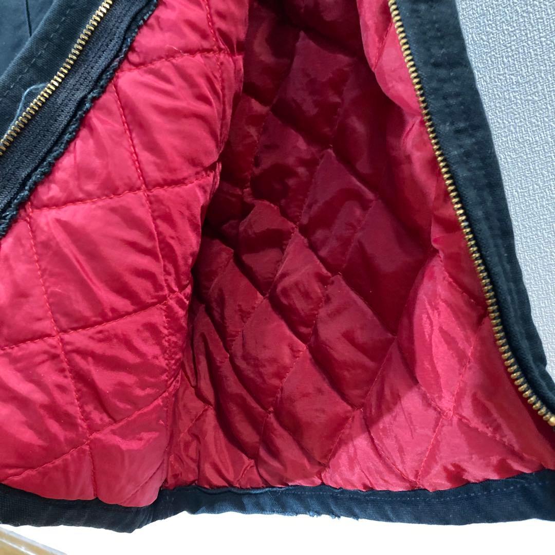 カーハートブラックオーバーオール大ペインターパンツ中綿黒パッチロゴ極太w52古着