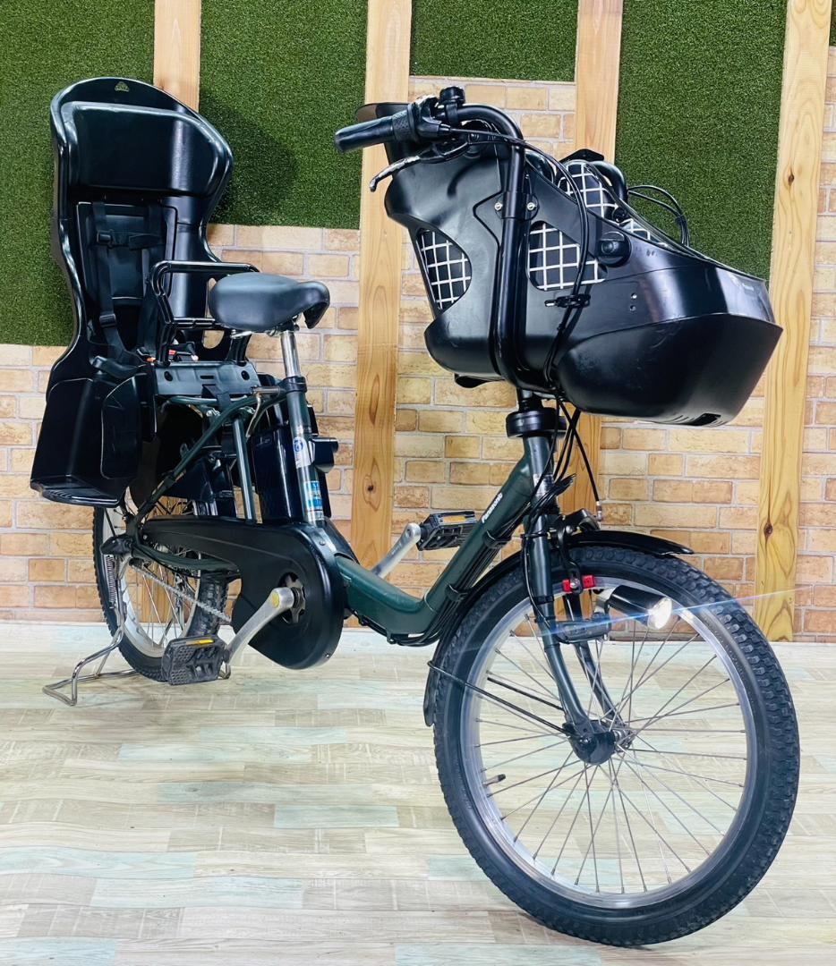 グリーン系 大容量 パナソニック 子供乗せ電動アシスト自転車 H3334