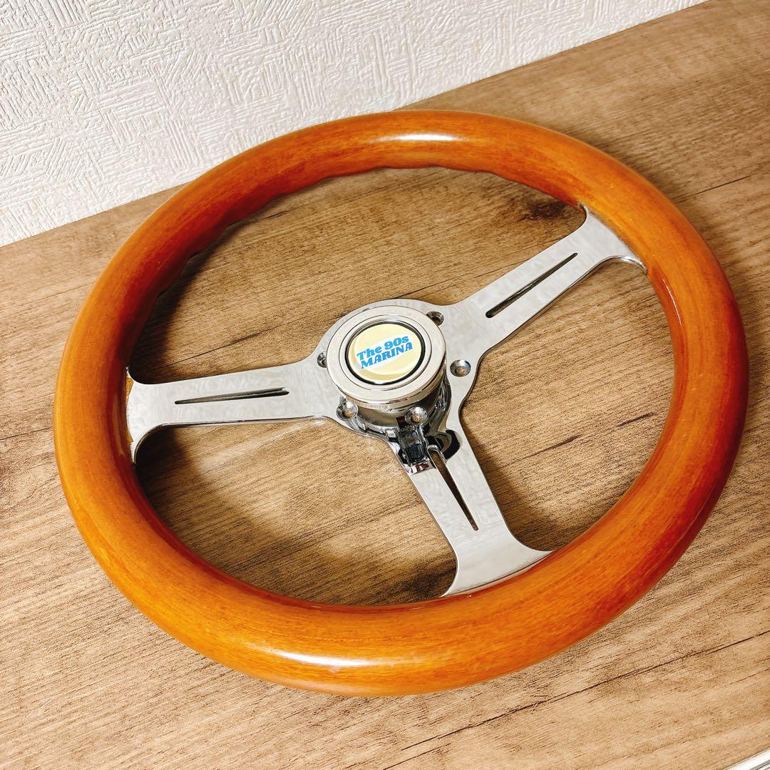 希少　当時物　ウッドハンドル　ウッドステアリング　33cm 旧車　USDM