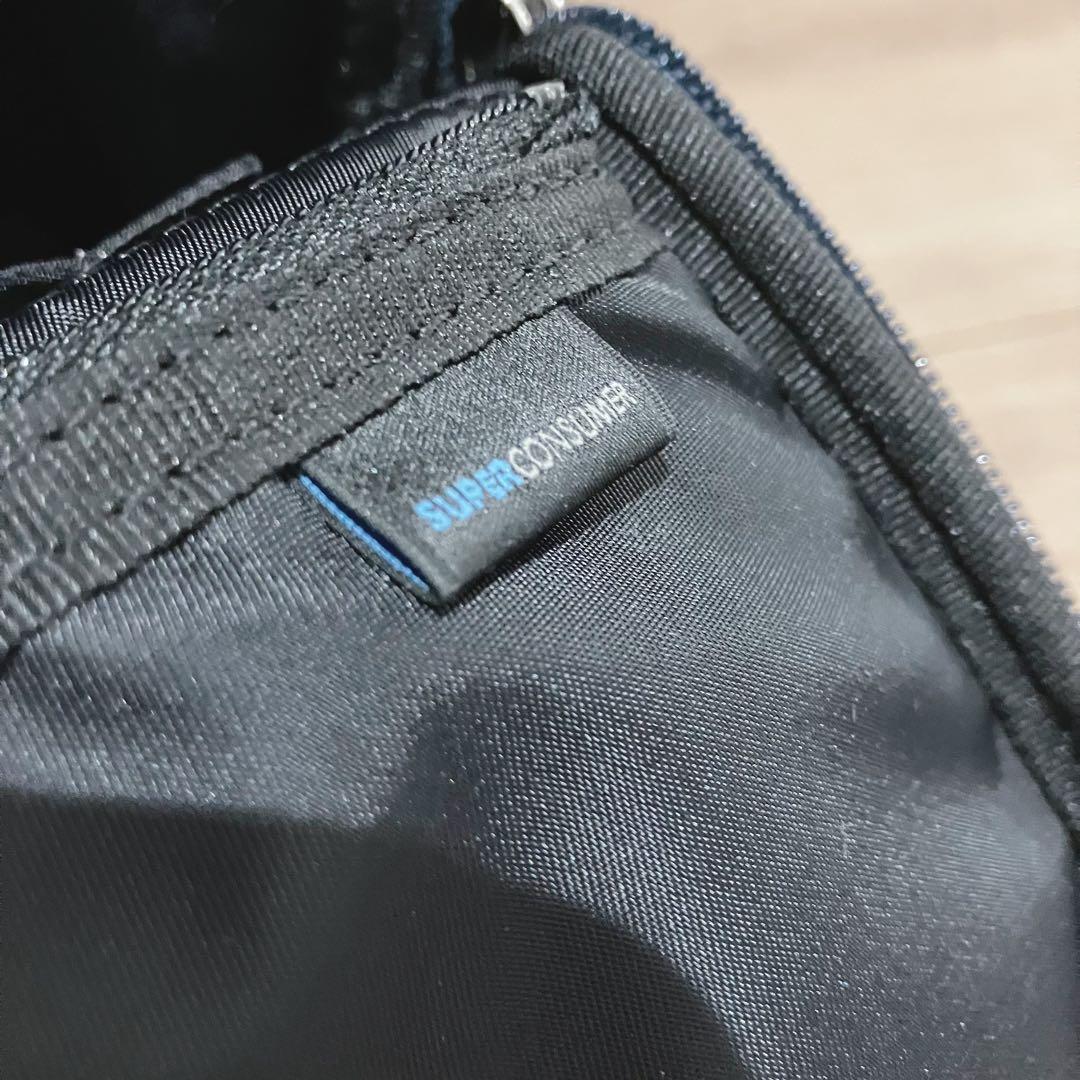 【極美品】SUPERCONSUMER ひらくPCバッグ ネイビー