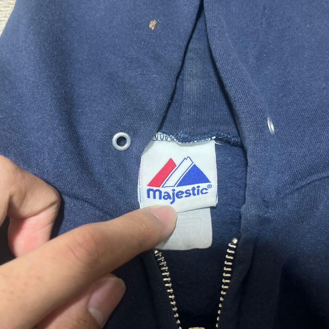 Yankees 90s ジップフーディーネイビー