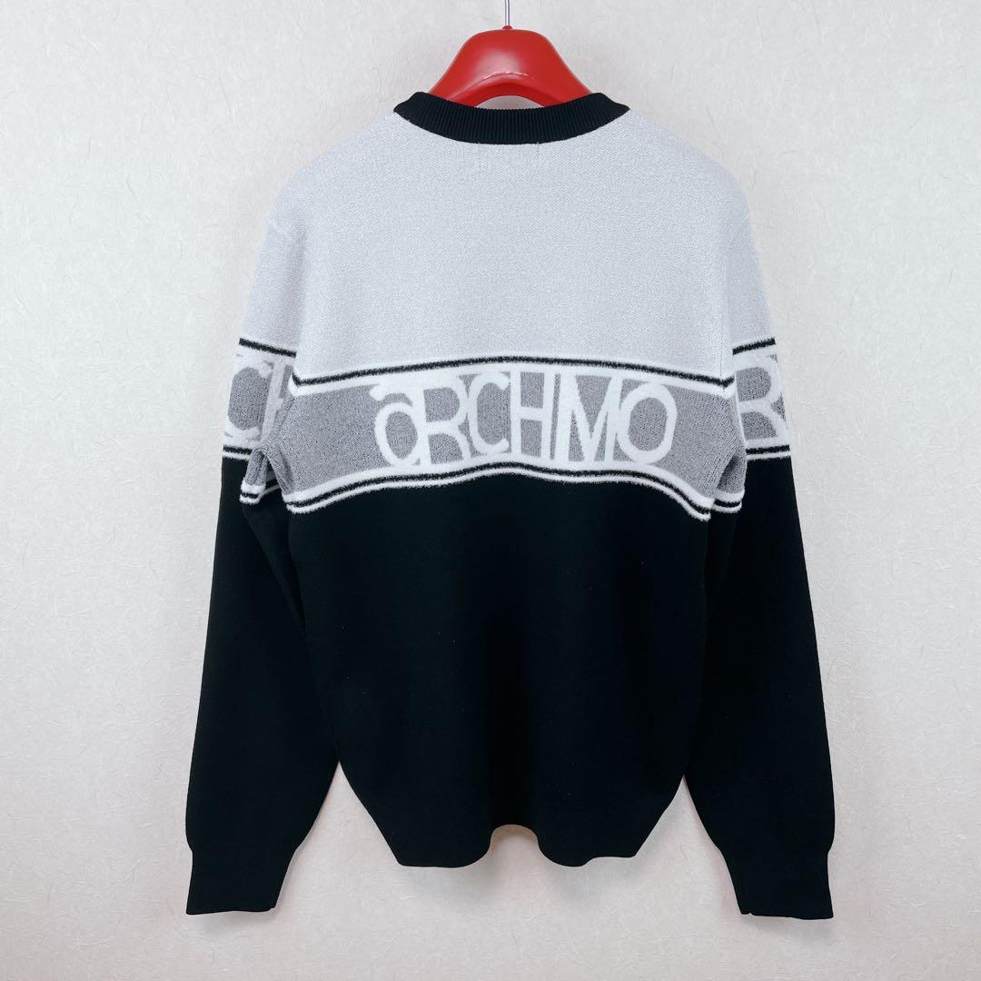 新品未使用24FW archivio キラキラロゴ入りモノトーンセーター 38号