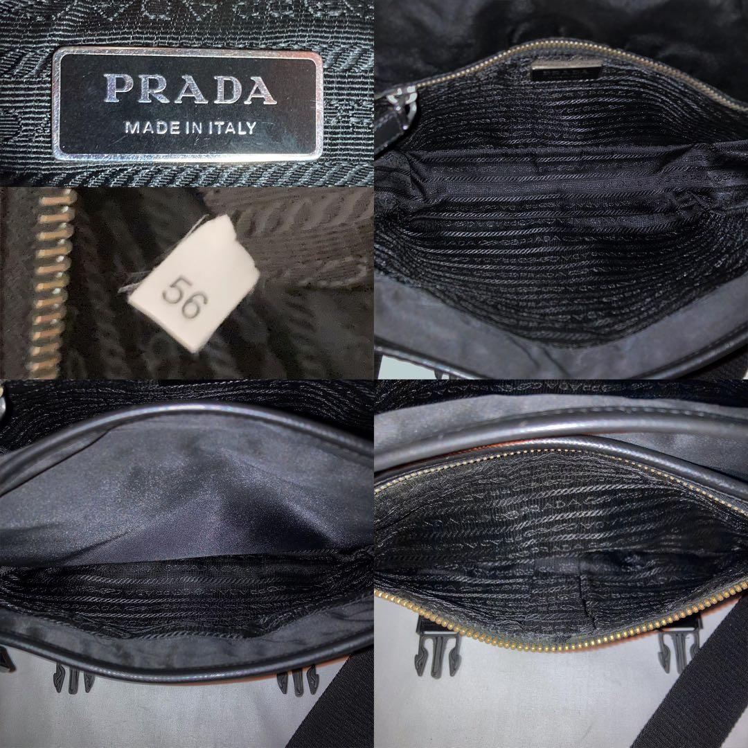 超美品 PRADA プラダ メッセンジャー バッグ ショルダーバッグ 黒 レザー